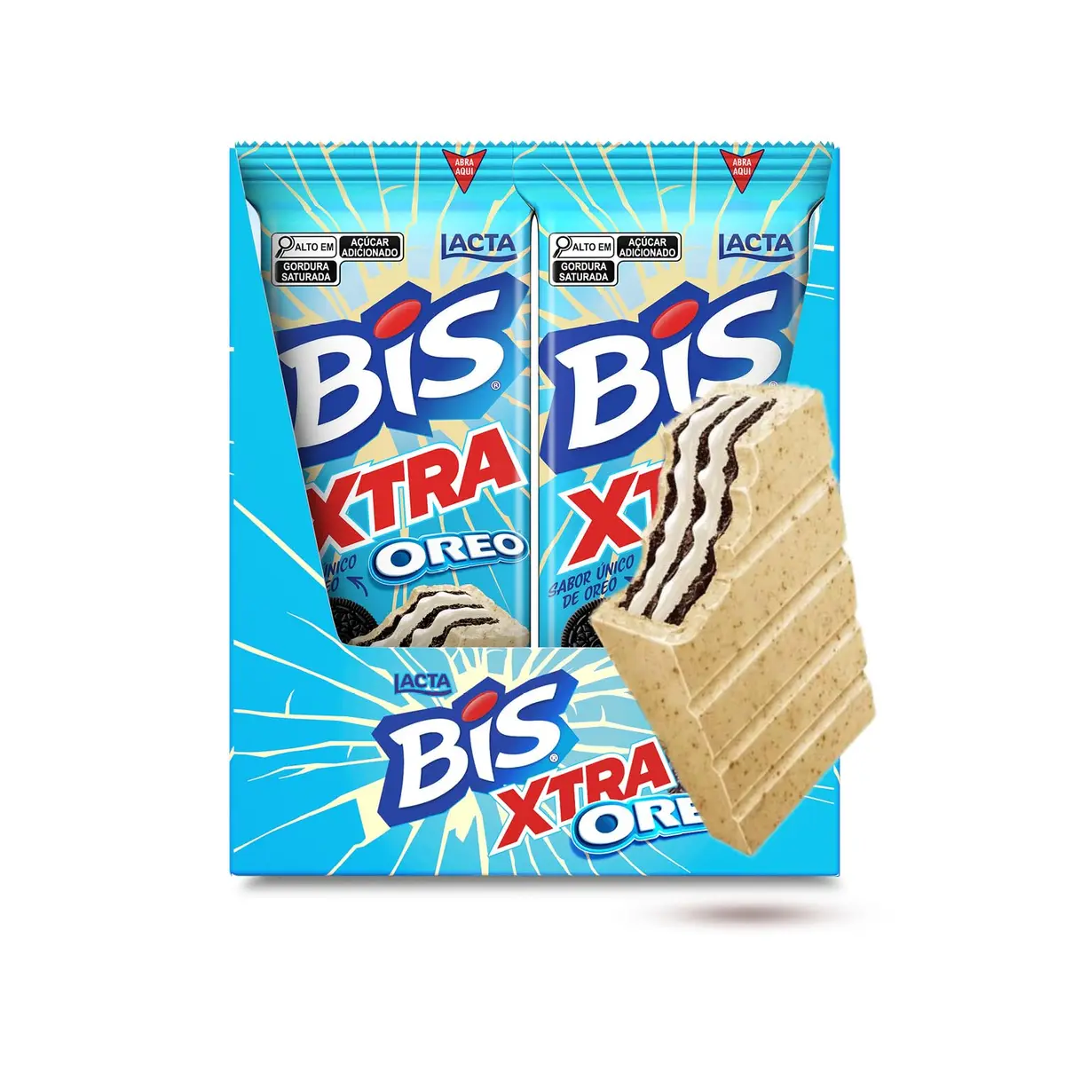 Lacta Bis Xtra Oreo - Caixa Com 24 Unidades De 45G