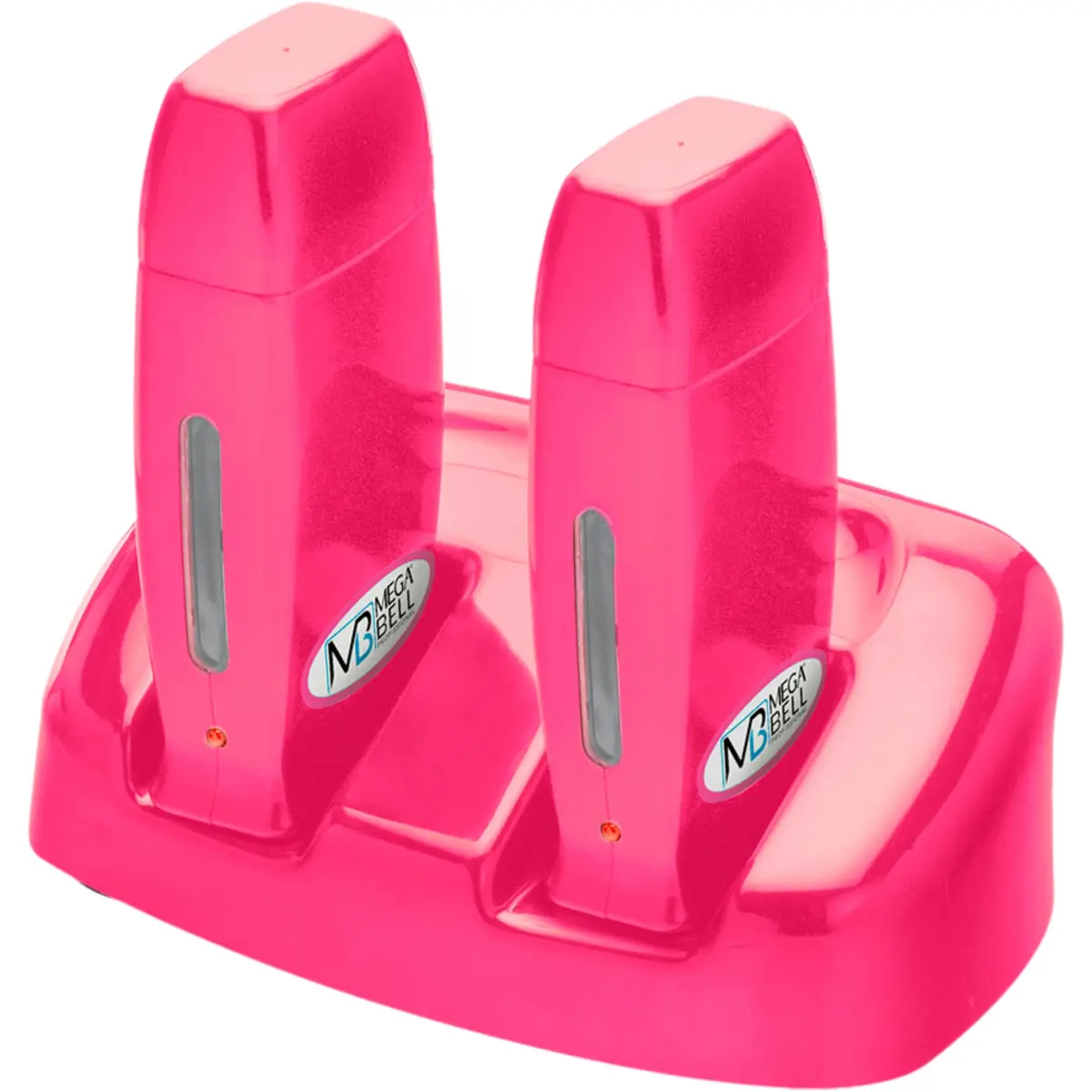 Kit de Aquecedor de Cera Mega Bell, Base Dupla, Bivolt, Rosa | Praticidade em dobro, aquecimento rápido e uniforme, design ergonômico e leve