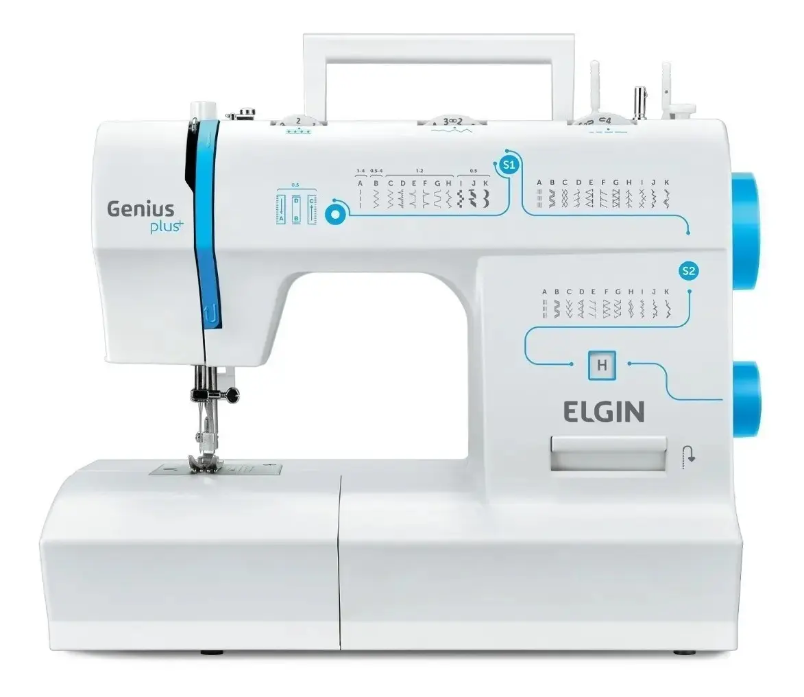 Máquina De Costura Elgin Jx-4035 Genius Plus 31 Pontos Cor Branco