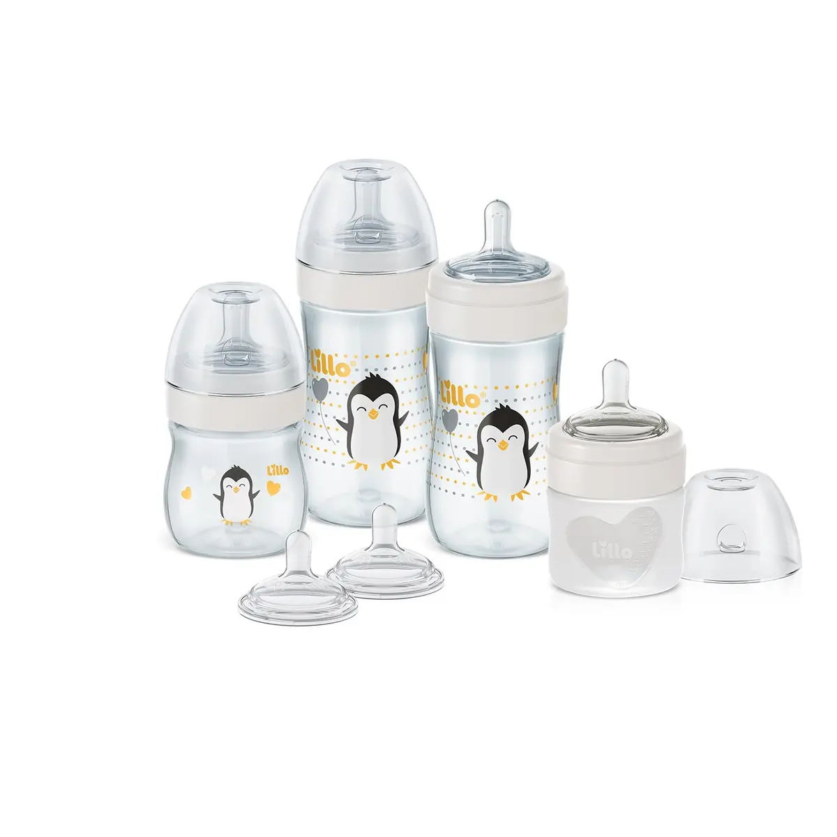 Kit de Mamadeiras e Bicos Super Evolution Lillo - 80ml, 150ml e 300ml