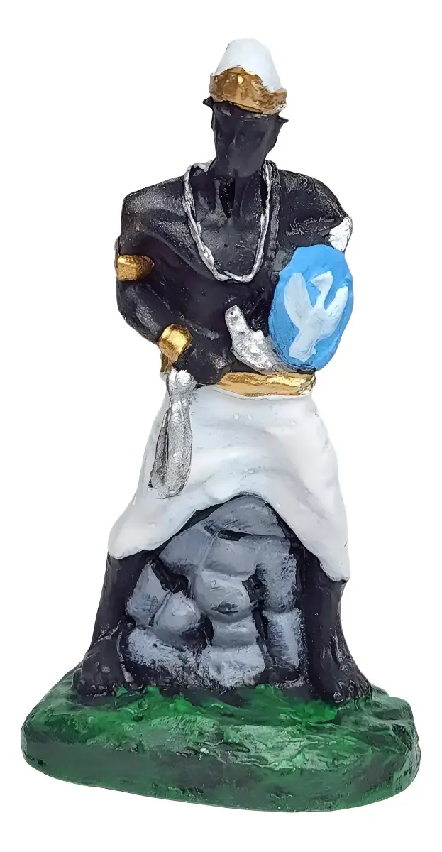 Imagens Orixá Umbanda Candomblé Estatueta Resina 9cm Unidade Cor Oxaguia