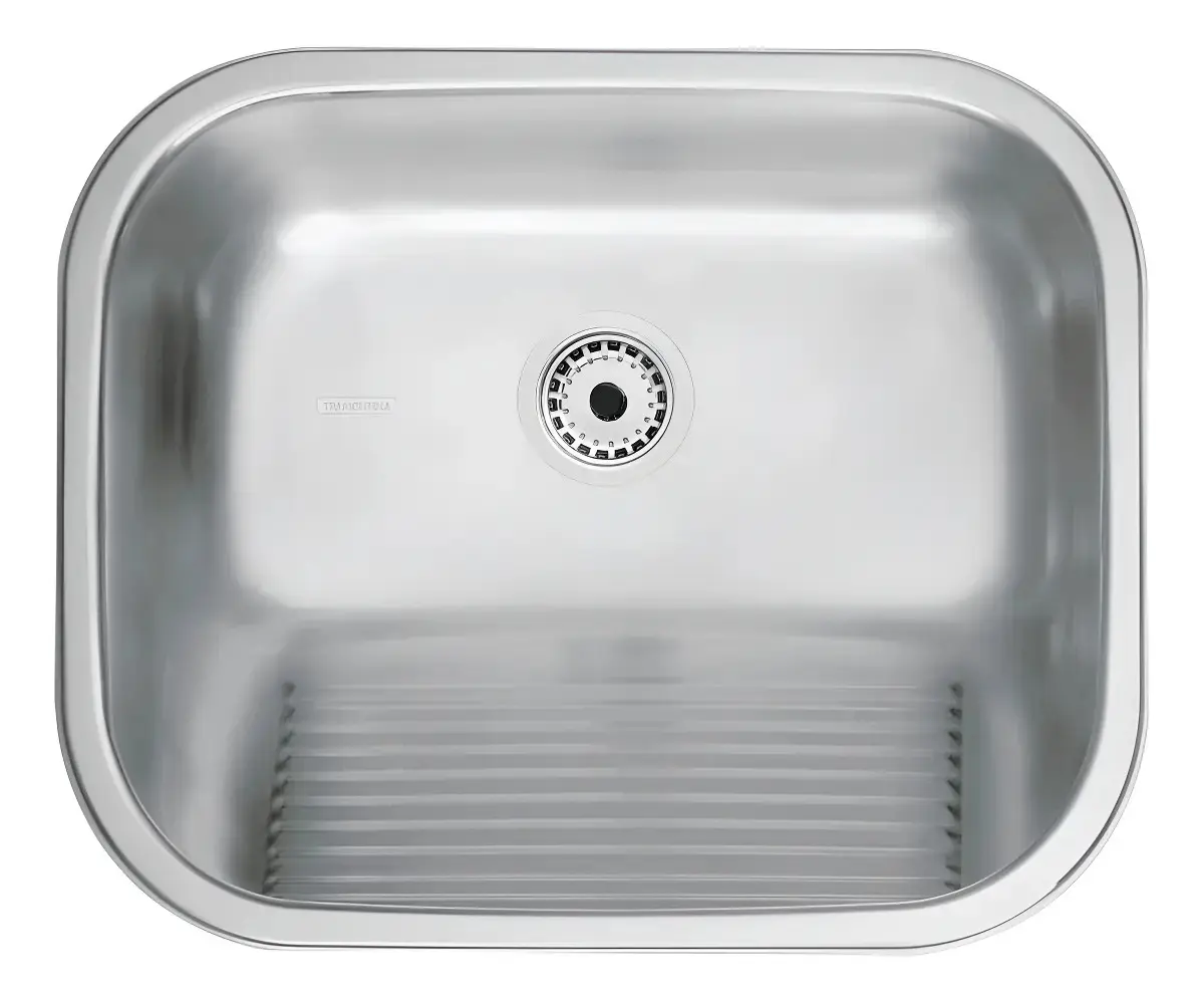 Tanque Inox Encaixe 34l Acetinado 50cm X 40cm Tramontina Prime Cor Inox Acetinado