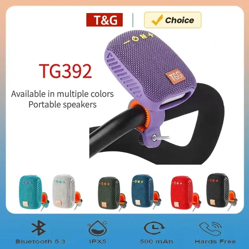 Bicicleta ao ar livre tg392 bluetooth caixa de som portátil sem fio caixa som tws guiador alto-falante subwoofer à prova dwaterproof água para scooter - 1