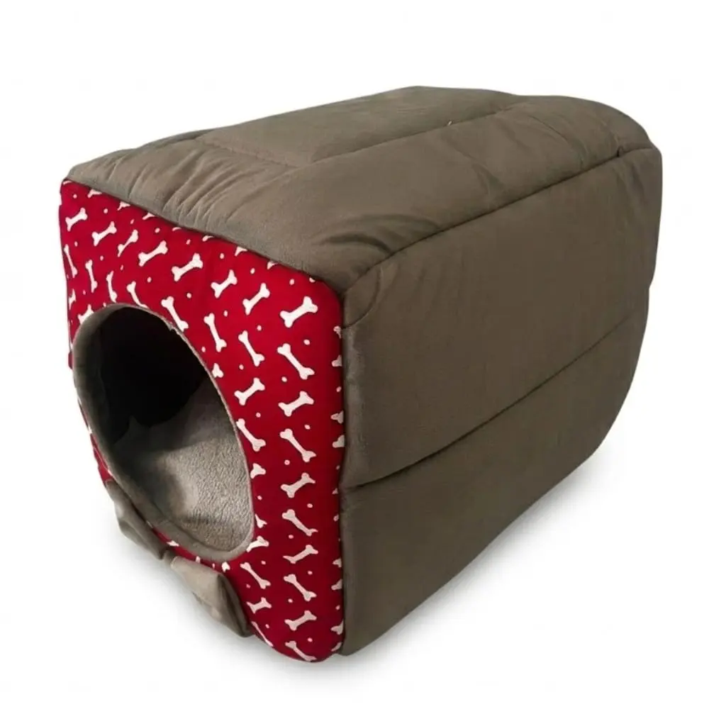 Toca Pet 2 em 1 Cama Iglu para Cachorro e Gato Fundo Impermeável | Ajuda a manter o espaço do pet mais protegido contra umidade e sujeira