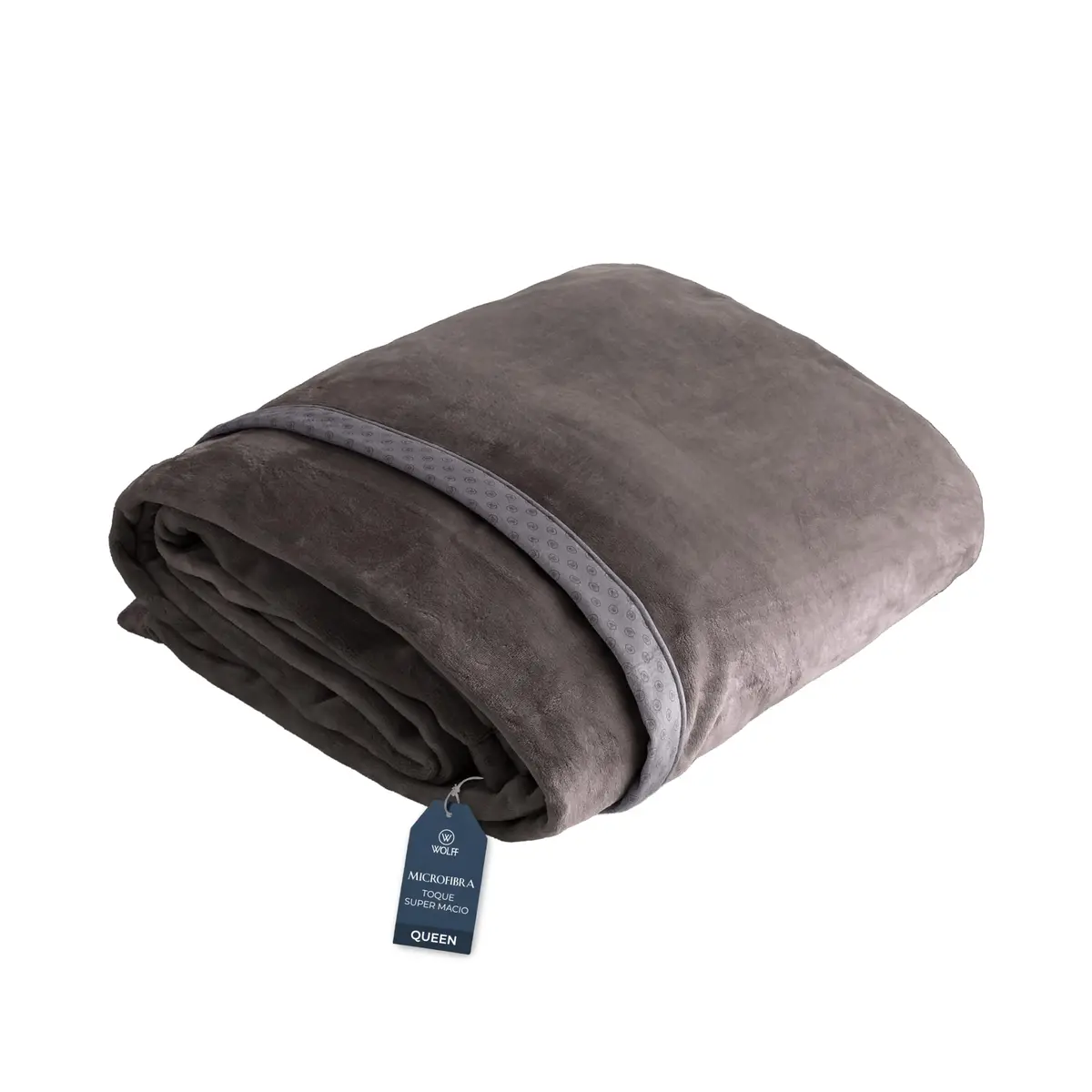 WOLFF - Cobertor Queen Velvet Dream Microfibra Cinza - 1