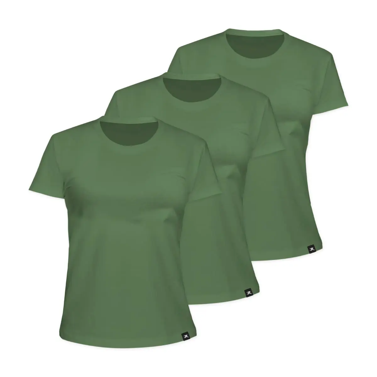 Kit com 3 Camiseta Algodão Sportswear Muvin - Feminino - Mais Conforto - Academia – Camiseta Manga Curta - Treino Funcional - Corrida – Ginástica