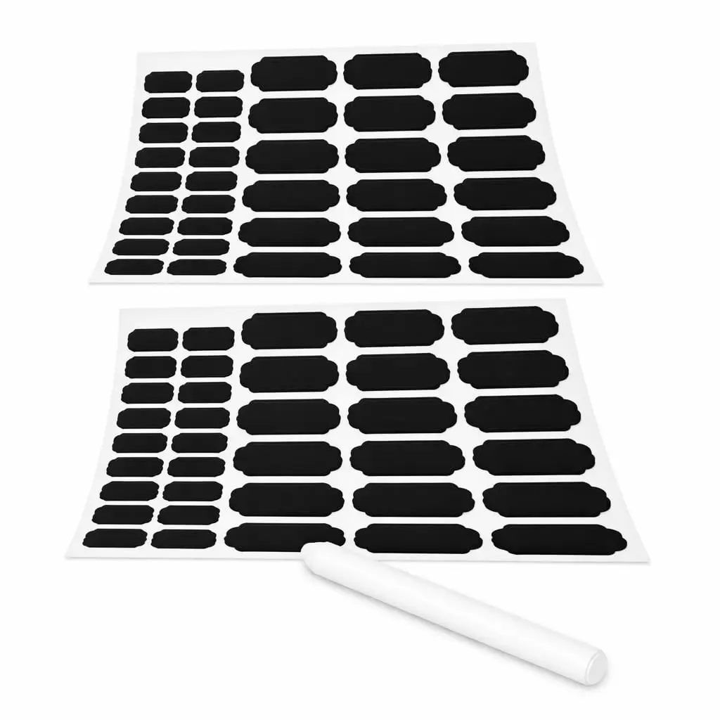 Kit 68 Etiquetas Adesivas Reutilizáveis Potes Temperos Organização - 1