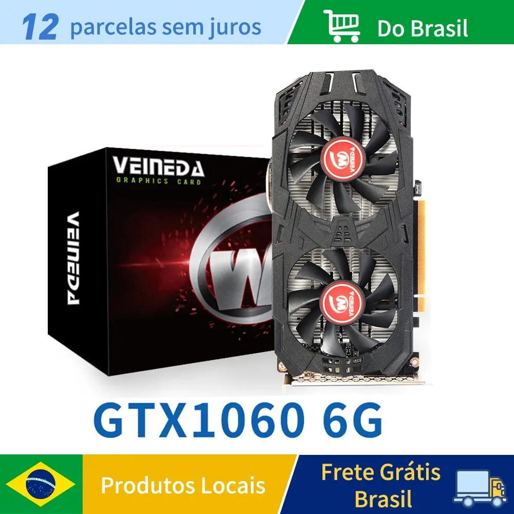 Veineda-placa gráfica gtx 1060, 6g, 1506mhz, 192bit, gddr5, 1050ti, gtx960, 4gb