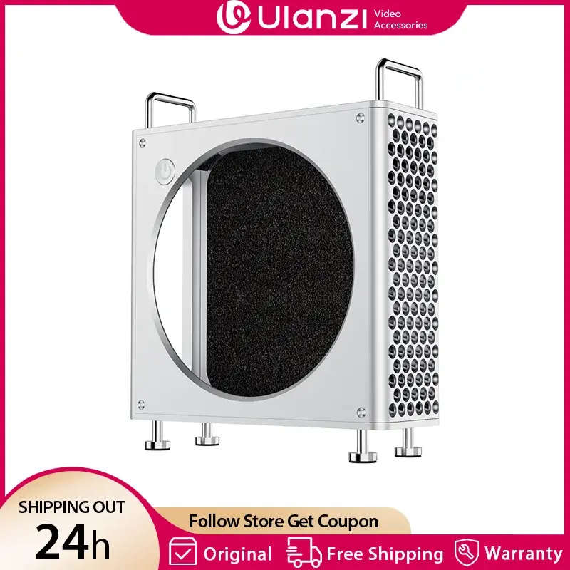 Ulanzi QT01 Mac Mini Capa de liga de alumínio para Mac Mini M4/M4 Pro Dissipação de calor otimizada DIY MAC Mini Suporte Configuração magnética - 1