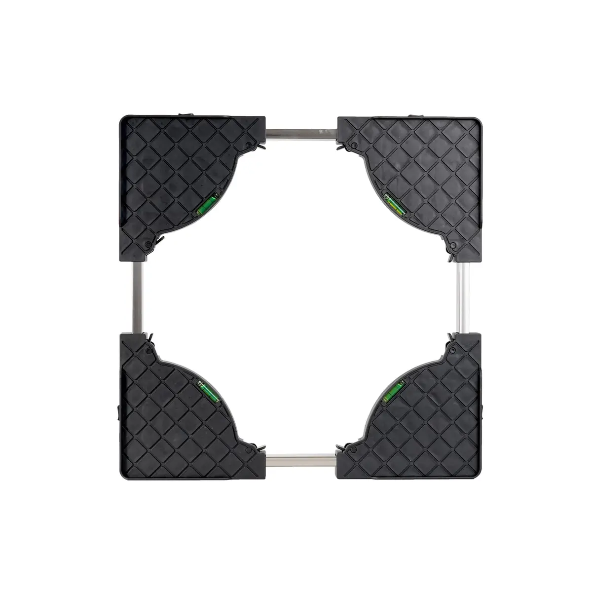 Base Móvel para Eletrodomésticos com Rodízios, até 150 kg | Ajustável de 45,5 a 70 cm, com freio, aço inoxidável e resina, ideal para lavadora, geladeira e limpeza diária