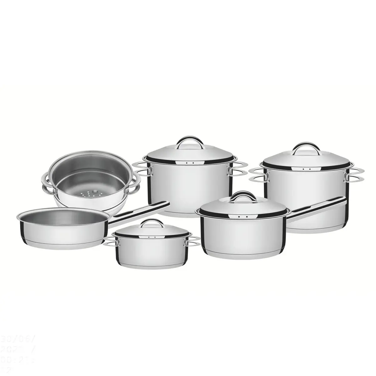 Jogo de Panelas Fundo Triplo, Tramontina, Solar 65500040, Inox