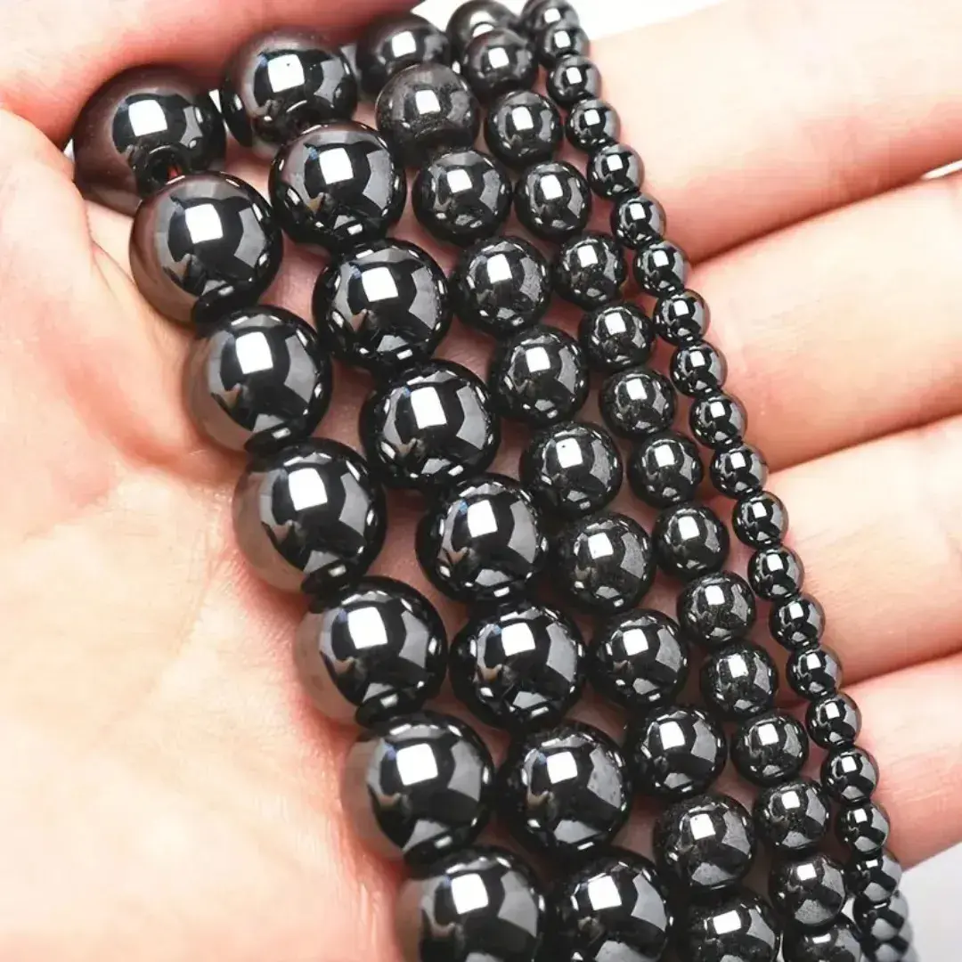 Fio De Pedras Naturais 8mm Para Artesanatos Aprox: 45 Contas Hematita