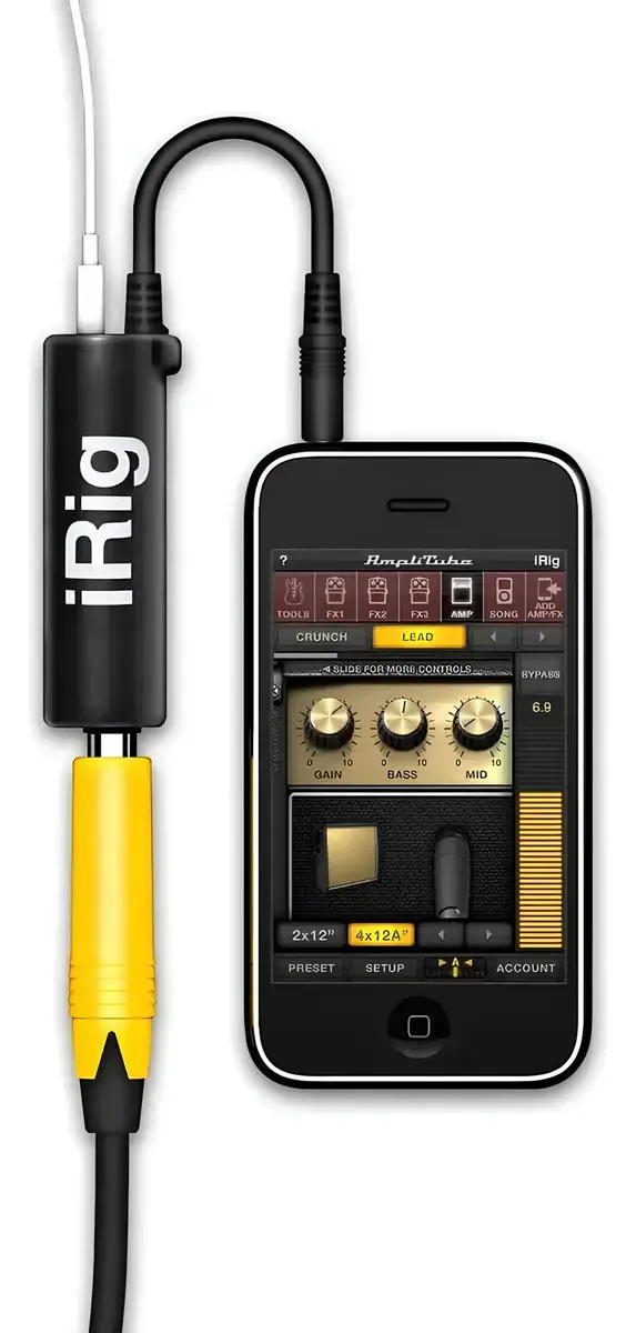 Irig - Interface De Áudio P/ Guitarra E Lives No Celular Cor Preto
