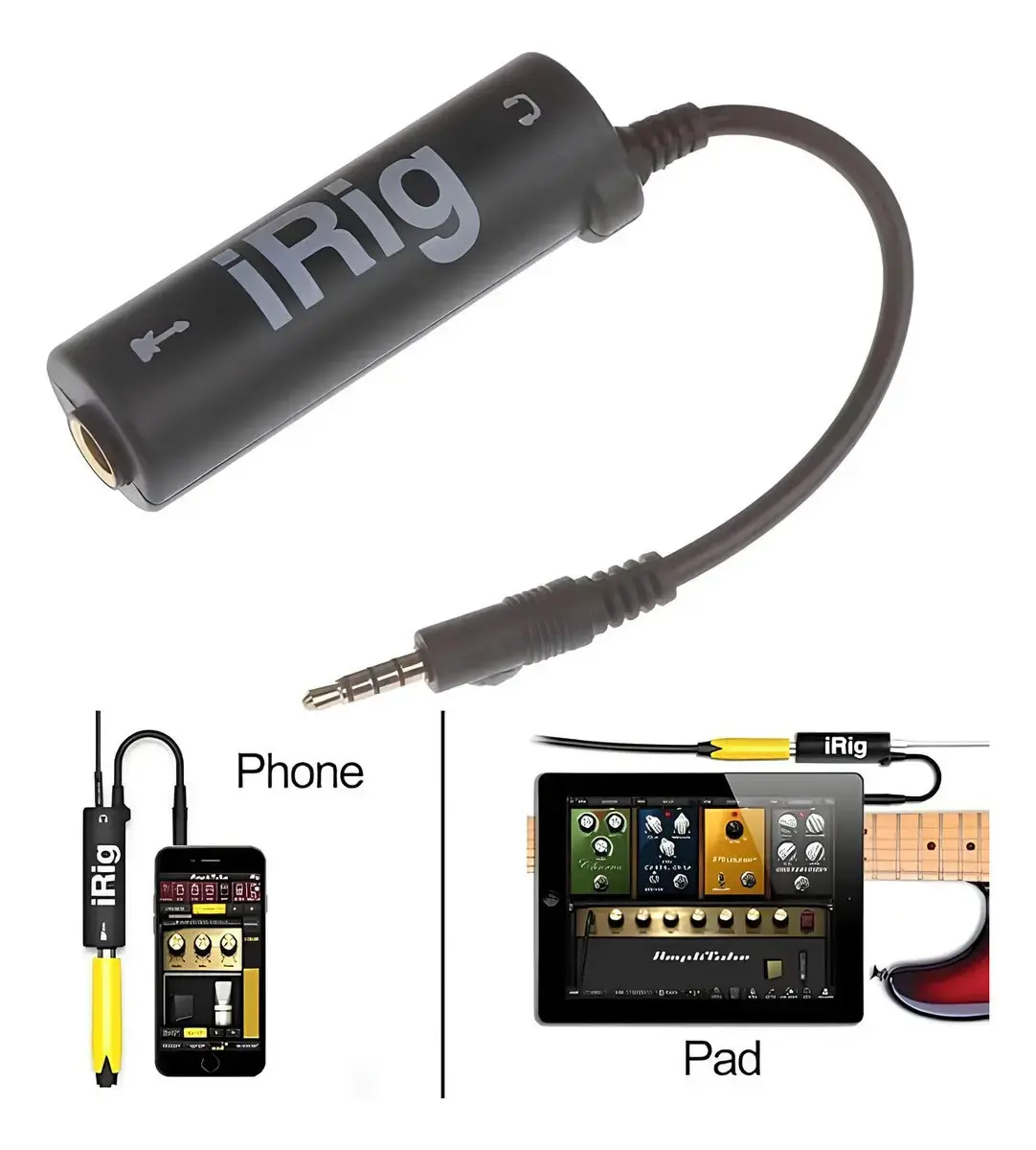 Irig - Interface De Áudio P/ Guitarra E Lives No Celular Cor Preto thumbnail 2