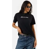 camiseta feminina der algodão manga curta latinas do it better preta