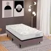 Cama Box Conjugada Solteiro Herval Roma Ortopédico com Pillow Top e Tecido Poliéster 53x88x188 cm - Marrom/Bege/Branco - 1