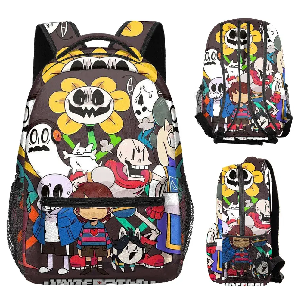 Moda popular undertale estudante bookbag notebook mochilas impressão 3d oxford à prova dwaterproof água meninos/meninas mochilas de viagem