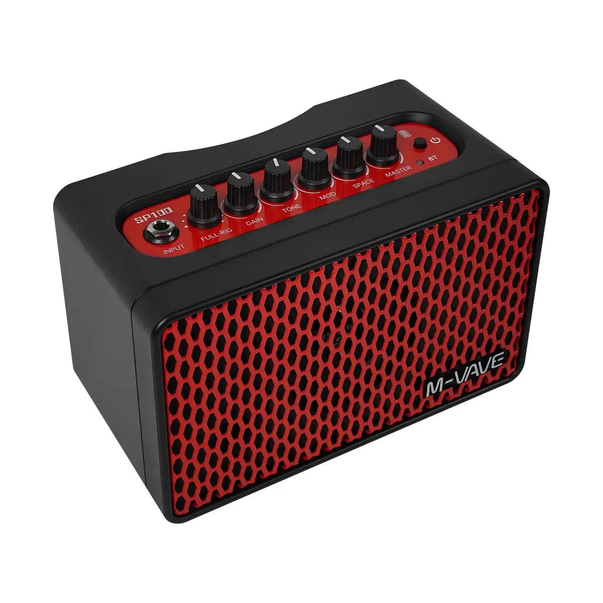 VEDO M-VAVE Alto-falante SP100 de 10W para guitarra elétrica com caixa acústica integrada, simula desempenho ao ar livre, mini alto-falante portátil para presente.
