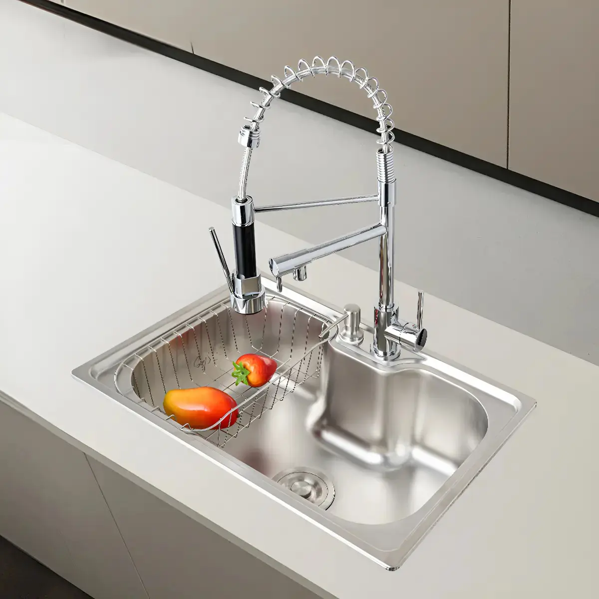 Kit Cuba Aço Inox Com Torneira Bancada Gourmet Cozinha Winda Prateado