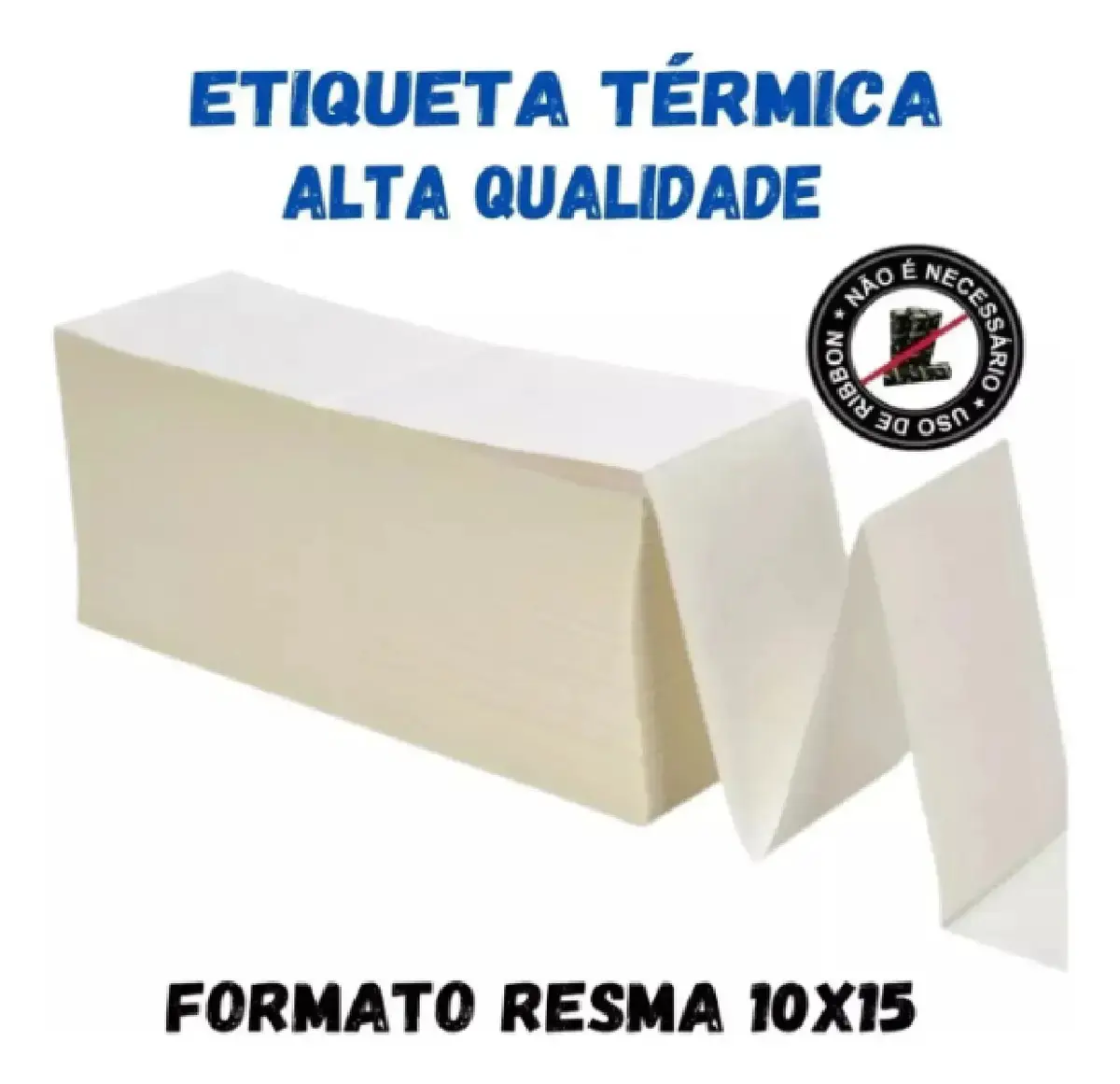 4000 Etiqueta 10x15 Para Impressora Térmica C/ Serrilha Resm Cor Branco Gigantes do Bazar - 1