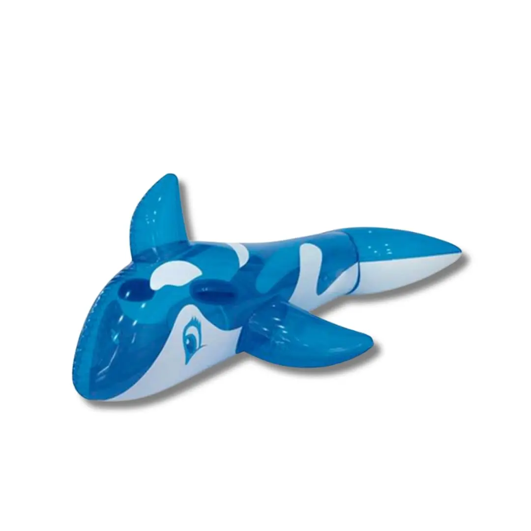 Boia Inflável Orca Azul Premium para Piscina – Material Reforçado, Alta Flutuação e Diversão Garantida para Crianças e Adultos