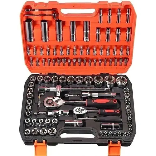 Conjunto de 108 ou 53 Peças de Ferramentas Soquete Sextavado Catraca Chave Maleta Multi-função Profissional - 1