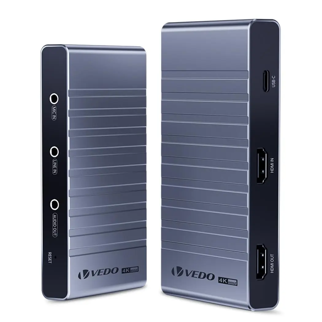 Placa de captura de vídeo de dois canais, suporta captura 4K 60Hz HDR e saída em loop, formato RGB24, plug and play, compatível com PCs/consoles, ideal para jogos e transmissões ao vivo. - 1