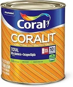 Tinta Esmalte Coralit Total Brilhante Base Água Secagem Rápida Balance 900ml - Coral (Vermelho)