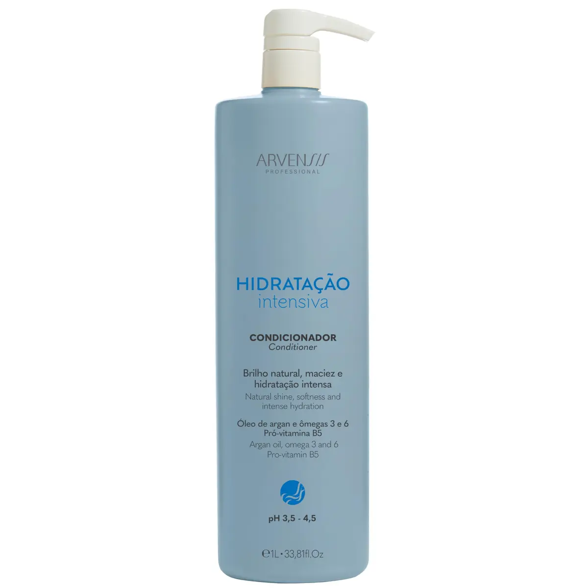 Arvensis – Condicionador Hidratação Intensiva 1L | Hidratação Profunda, Brilho, Maciez, Fórmula Vegana, Uso Diário
