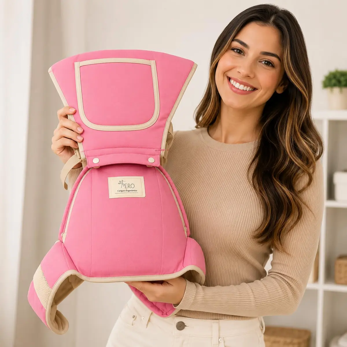 Canguru Ergonômico para Bebê 3 em 1 com Assento Anatômico, Suporte Lombar e Tecido Respirável | Baby Carrier Ajustável para Recém-Nascidos até 20kg
