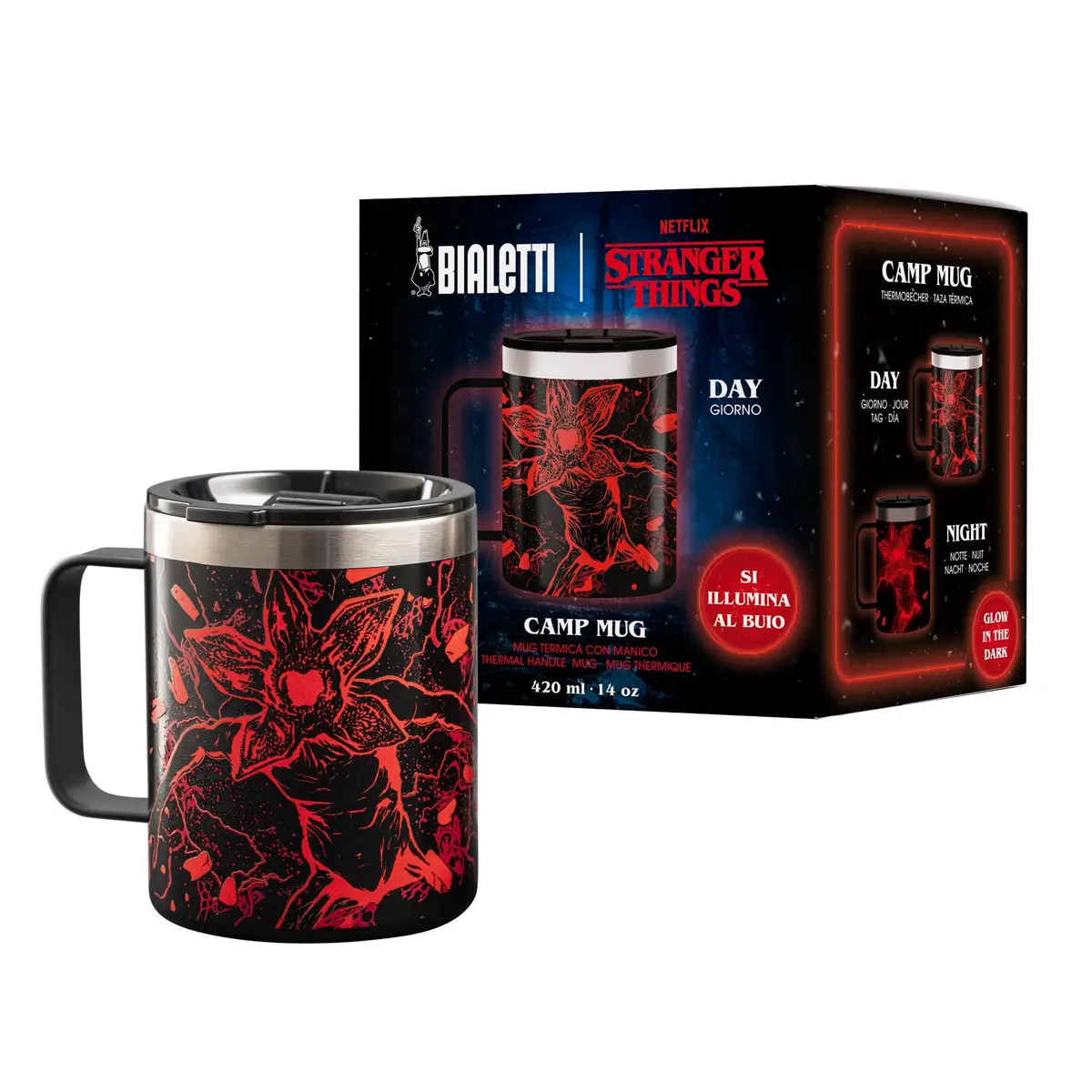 Bialetti Mug em Aço Inox com Tampa Stranger Things Netflix 420ml - 1