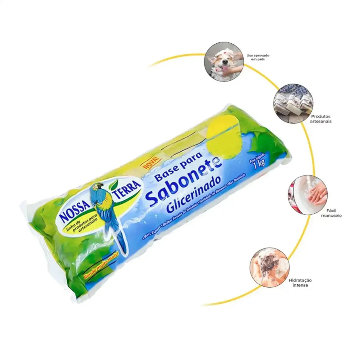 1kg De Base Glicerinada Para Sabonete Transparente Rp thumbnail 5