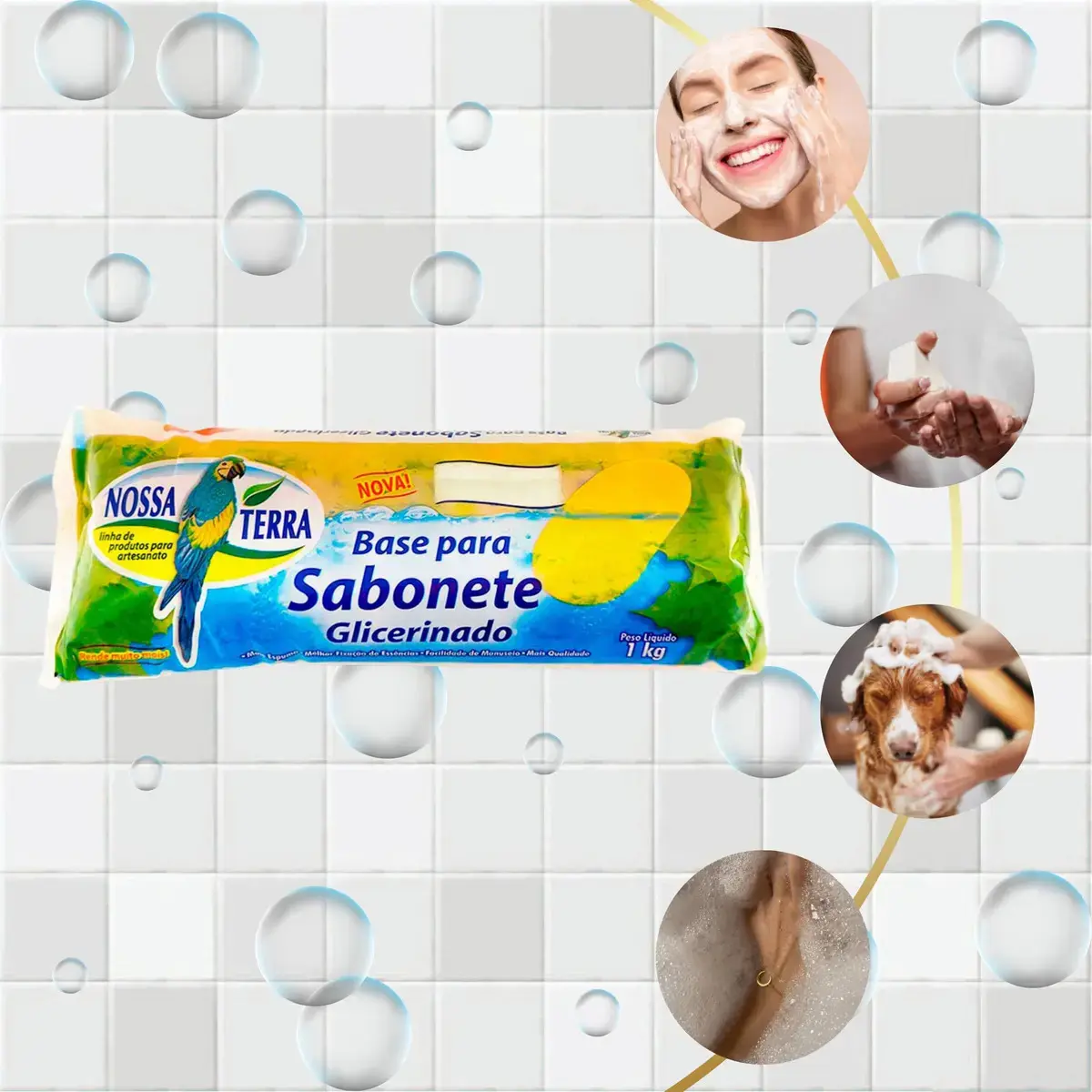 1kg De Base Glicerinada Para Sabonete Transparente Rp thumbnail 6
