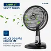 Ventilador de Mesa 6 Pás 127V VT-30NB 30cm Preto Mondial - 1