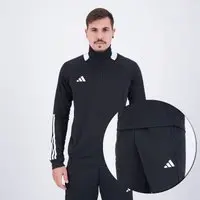 Agasalho Adidas Sereno Três Listras Aeroready Pret - 1