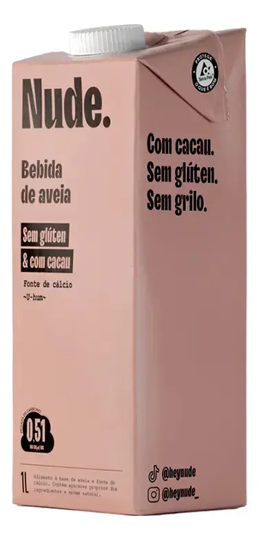 Nude Leite de Aveia Cacau 1L