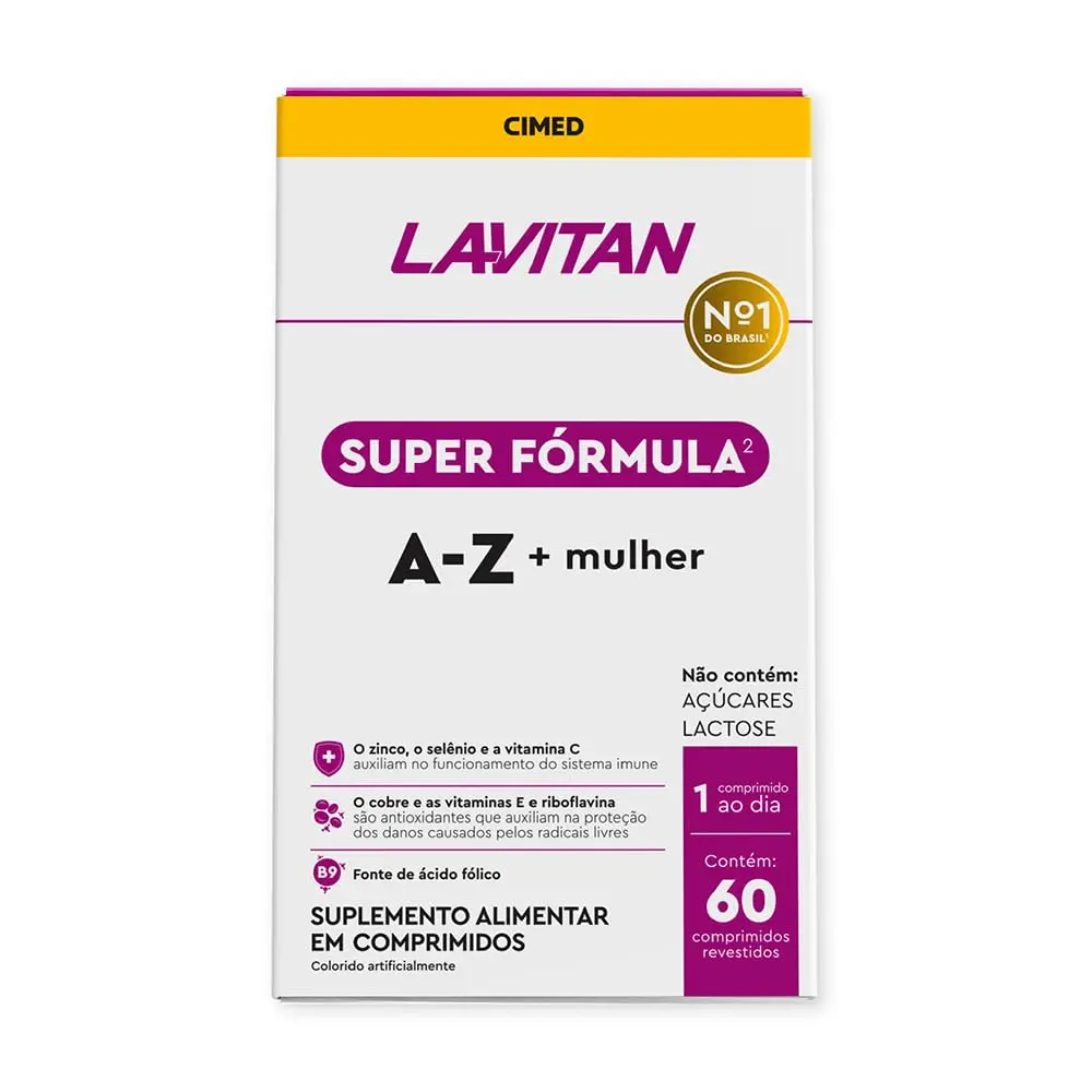 LAVITAN Super Fórmula Multivitamínico A-Z Mulher 60 comprimidos - 1