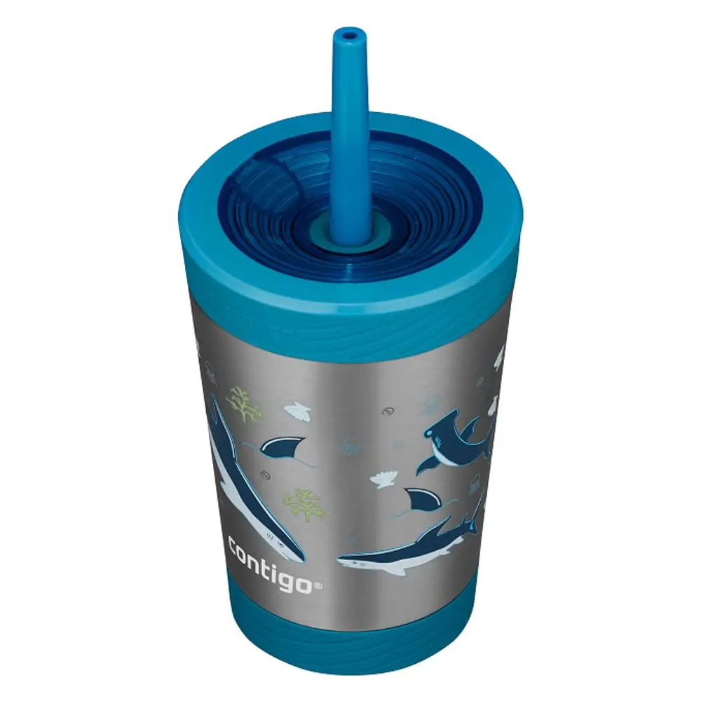 Copo Térmico Infantil Inox 354ml Tubarão Contigo
