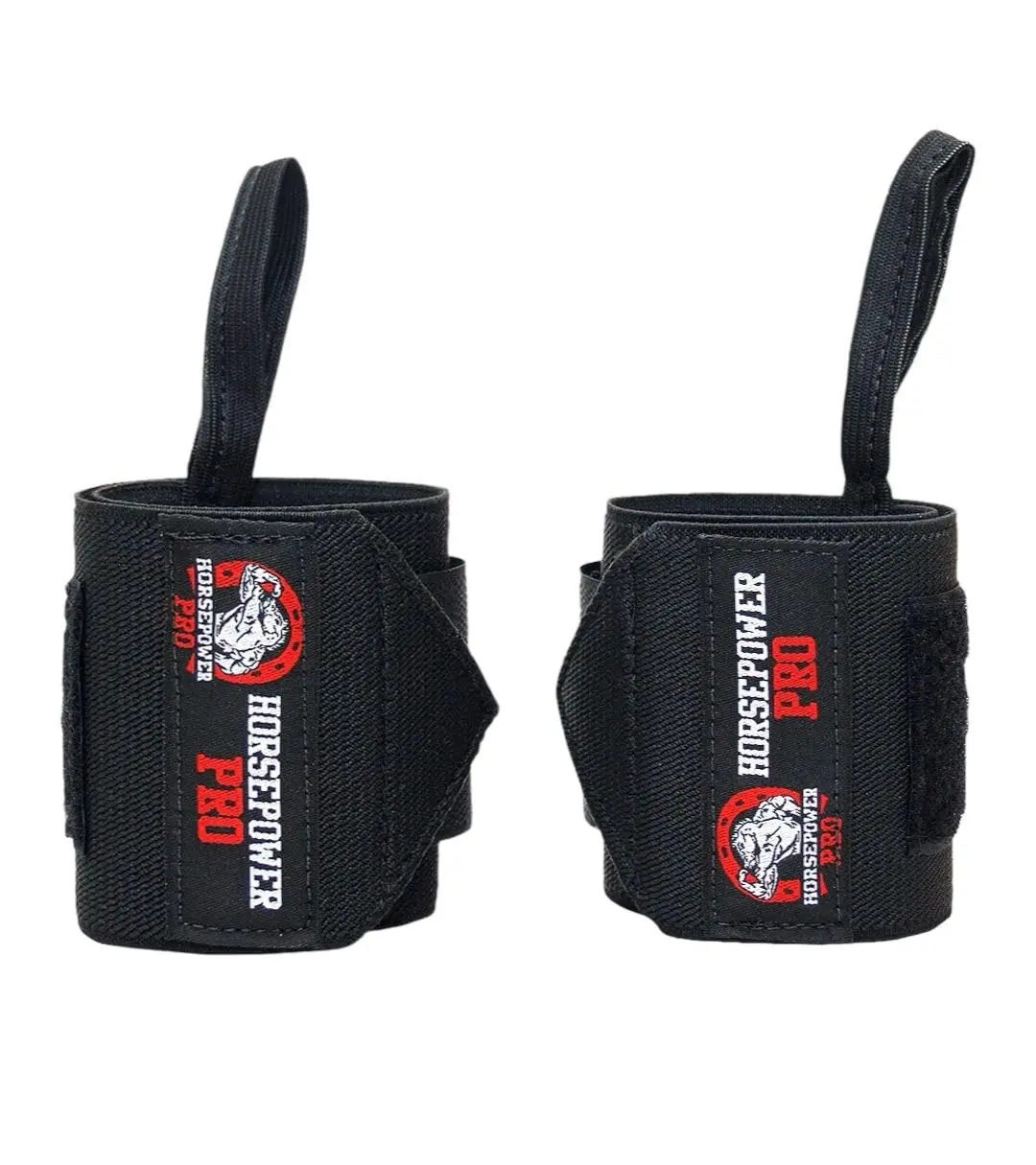 Munhequeira de Musculação Suporte Para Treino Pesado Proteção Anti-Lesão Reabilitação Crossfit Academia Powerlifting Fitness Material Resistente 7 Camadas de Costura O PAR
