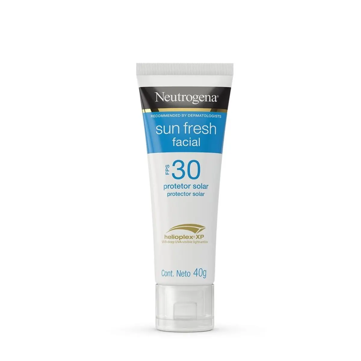 Protetor Solar Facial Neutrogena Sun Fresh, FPS 30, 40g | Deixa a Pele Aveludada e Macia, Resistente à Água, Alta Proteção UVA/UVB