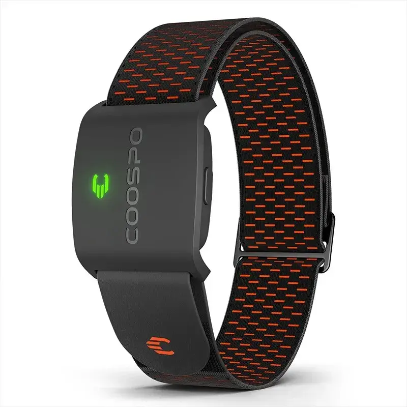 COOSPO HW9 Braçadeira Monitor de Freqüência Cardíaca com Zonas HR/Calorias Sensor HRM para Ciclismo Fitness BLE5.0 ANT + para Peloton,Zwift,Wahoo