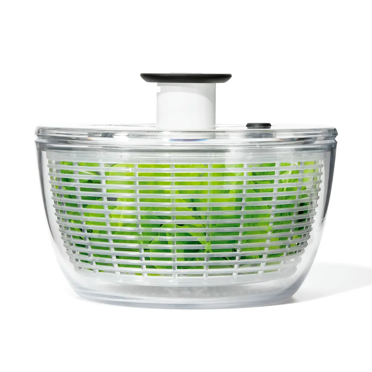 Centrífuga de Salada OXO Good Grips, Pequeno | OXO Good Grips Little Salad & Herb Spinner, máquina de lavar frutas e girador de alface