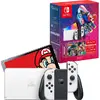 Console Nintendo Switch Oled 64GB + Mario Kart Deluxe 8 Branco - 1