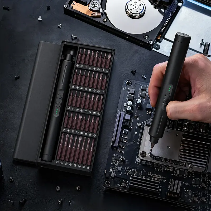 Kit de Chave de Fenda Elétrica Sem Fio 42 em 1 de 8ª Geração, Recarregável por USB, Alta Precisão e Torque para Reparos em Telefone, Laptop e Eletrônicos - 1