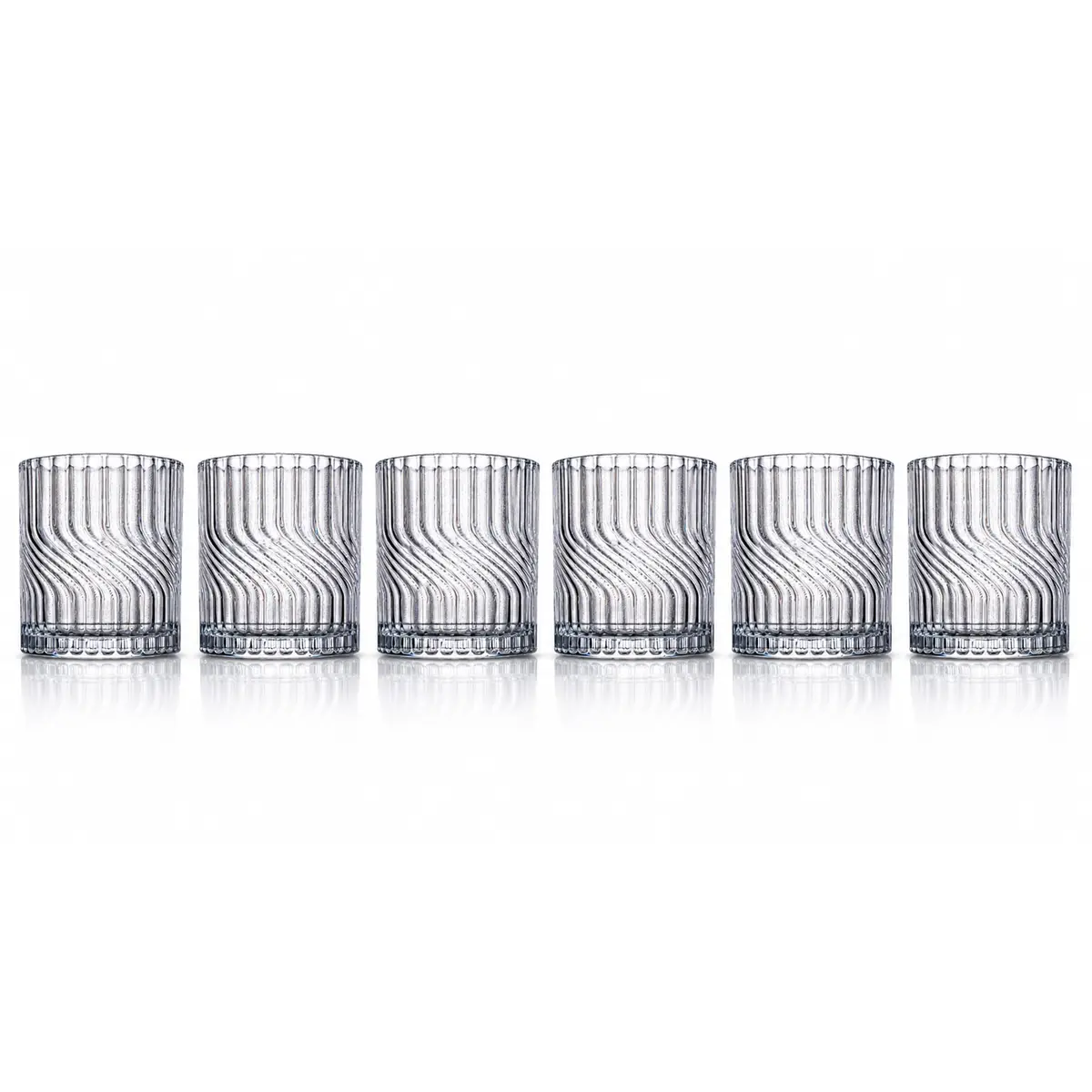 Jogo de 6 Copos Baixos - Dunas - Cristal Ecológico - 340ml - Full Fit