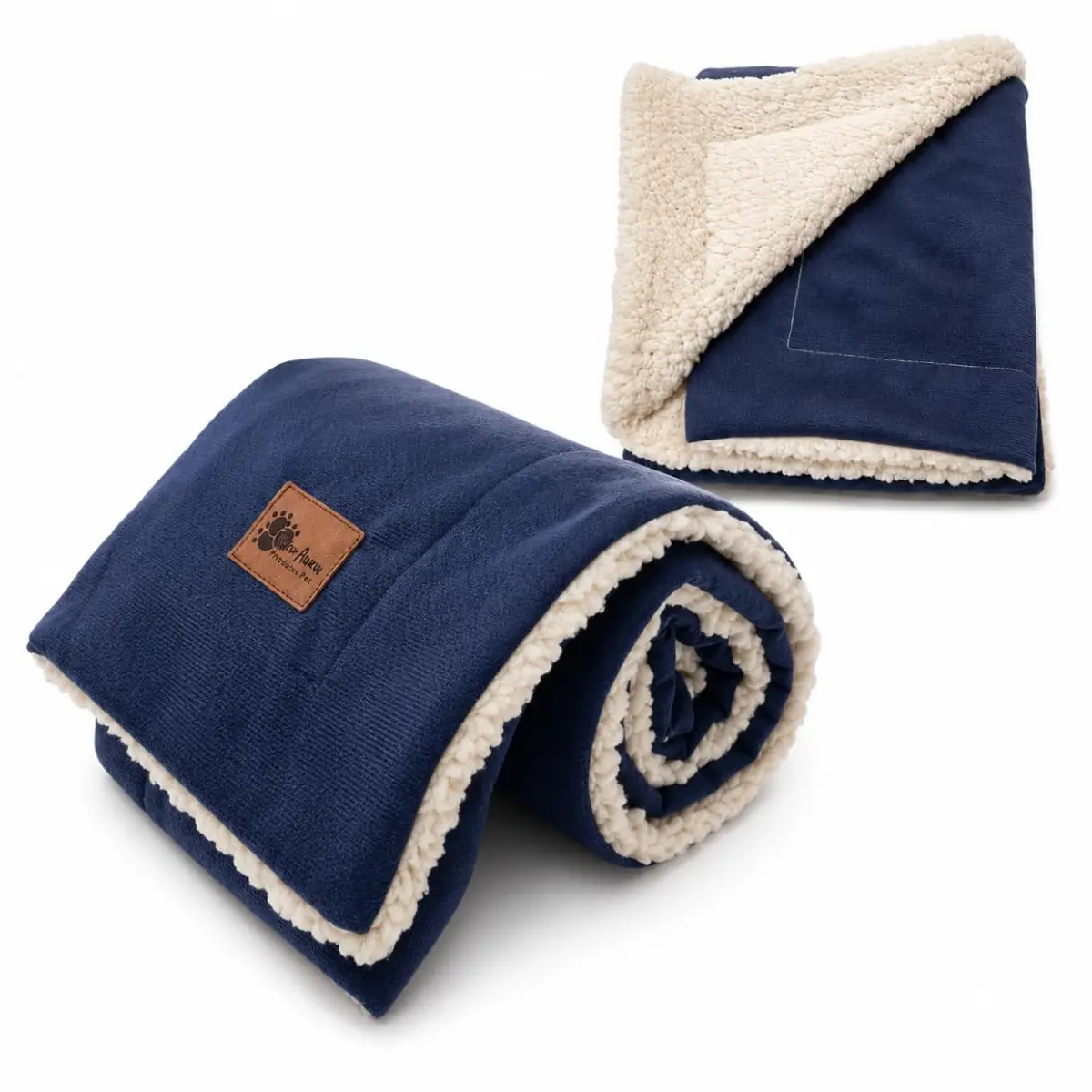 Manta Pet Cobertor Cachorro Gato Dupla Face Suede Plush Carneirinho Super Macia (Cor: Azul)