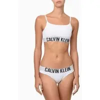 Calcinha Tanga Micro Intense Power Calvin Klein Underwear - Branco/Branco Calcinha Tanga Micro Intense Power Calvin Klein Underwear Branco/Branco m