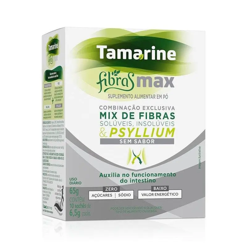 Suplemento Alimentar Tamarine Fibras Max Sem Sabor 10 Sachês 6,5g