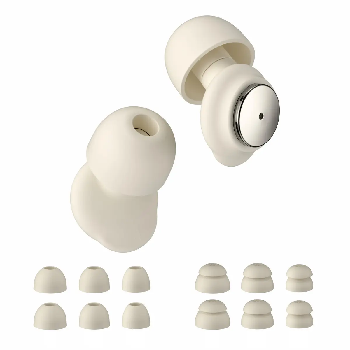 Protetor Auricular - Confortável e Reutilizável para Dormir - Branco | Com 10 Pontas Auriculares, Bloqueia Eficazmente o Ronco e Ruídos, e foi Especialmente Projetado para Quem dorme de Lado.