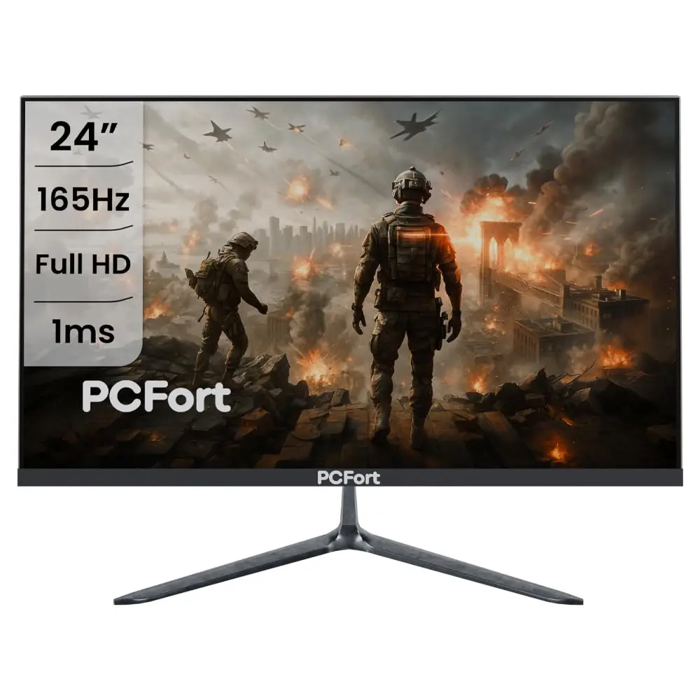 Monitor PCFort Gamer H238F165 24'' Led Full Hd 165hz Freesync Hdmi Display Port VESA
